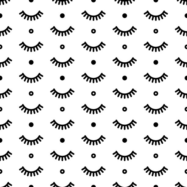 无缝模式与睫毛。可爱的睫毛。矢量插图为您的设计图片下载