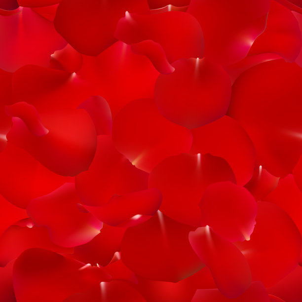 无缝图案与玫瑰花瓣。图片下载