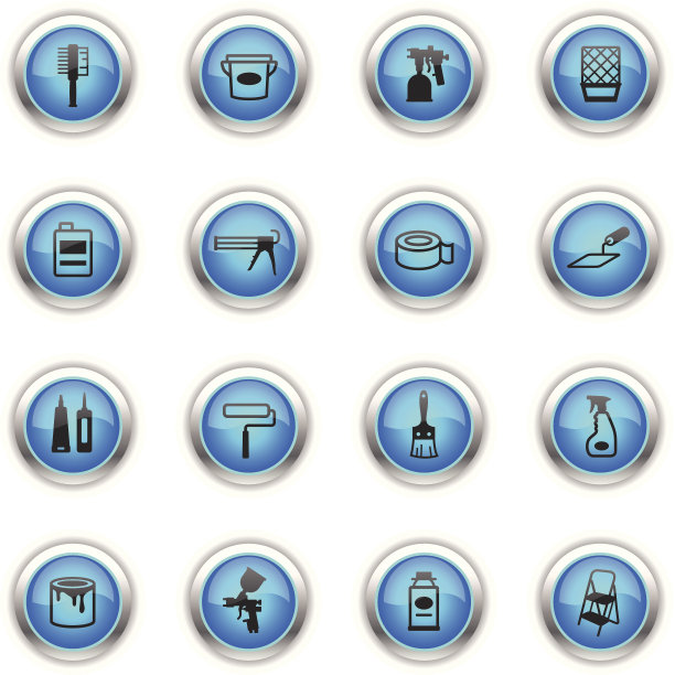 蓝色图标-油漆图片下载