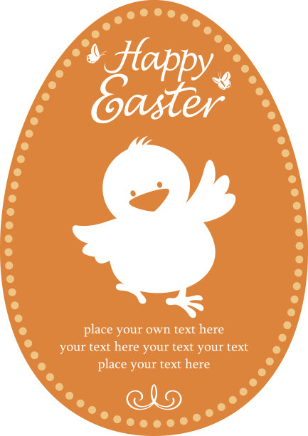 复活节小鸡蛋设计元素图片下载
