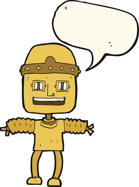 卡通机器人与语音泡泡图片下载