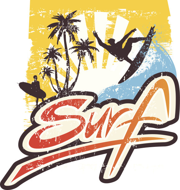 冲浪生活垃圾标志图片下载