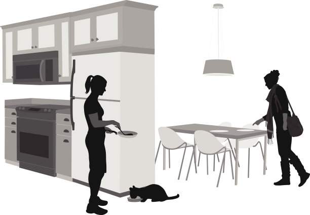 站在厨房里的女人图片下载