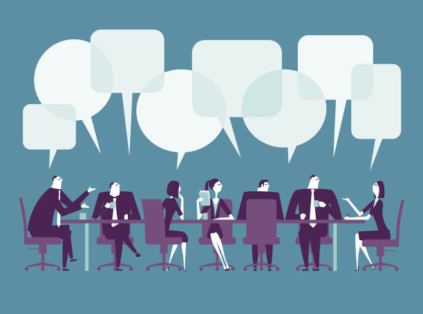 矢量插图的业务演示素材图片