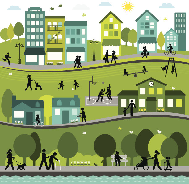 欢乐活力城市素材图片