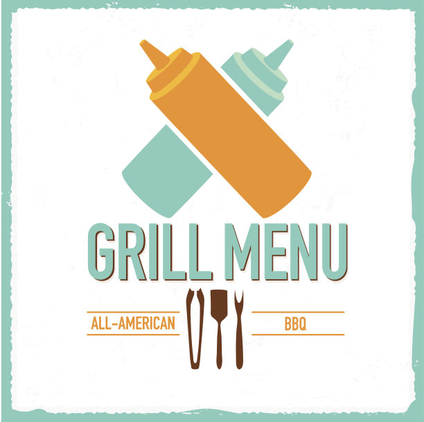 烧烤菜单设计模板挤瓶图片下载