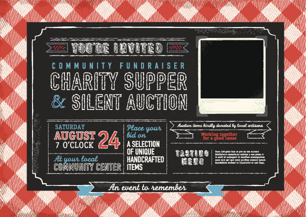 野餐慈善晚宴邀请设计模板图片下载
