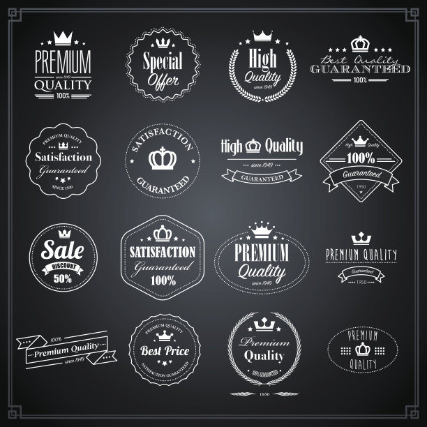 黑色背景的白色优质邮票图片下载