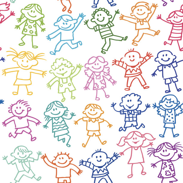 无缝的可爱的孩子图片下载