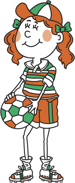 女孩踢足球图片下载