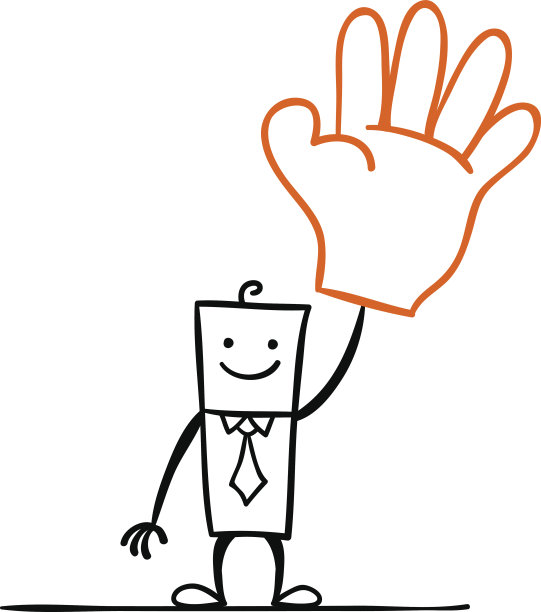 卡通人物，有个大大的手势图片下载