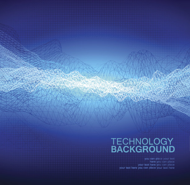 一个蓝色的抽象技术背景图片下载
