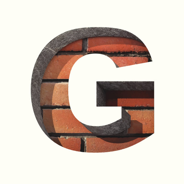 矢量砖切割图形g.粘贴到任何背景图片下载