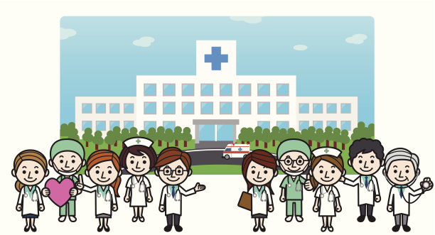 卫生保健工作者和医院图片下载