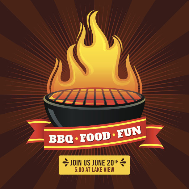 邀请横幅烧烤图片下载