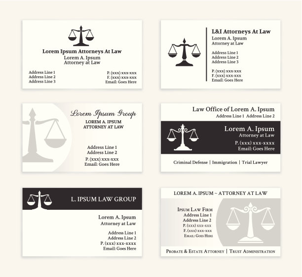 律师名片套装图片下载
