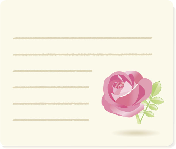 玫瑰在noticepaper图片下载