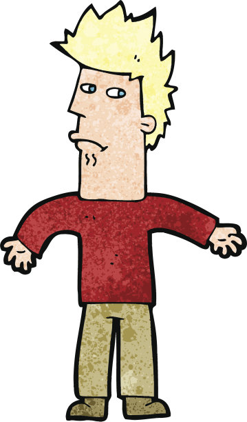 卡通困惑的人图片下载