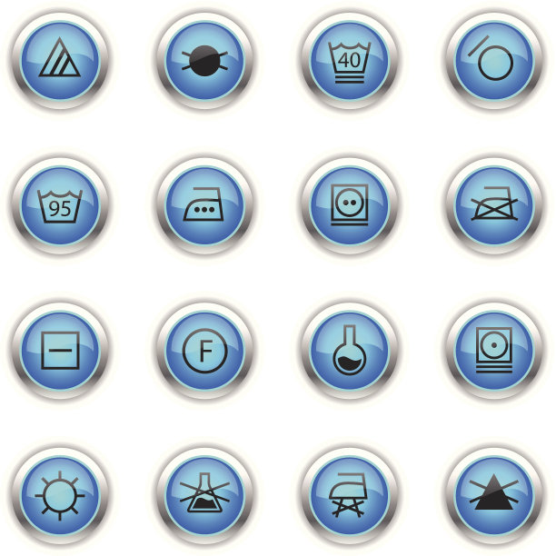 蓝色图标-纺织品护理图片下载