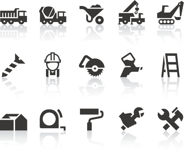 建筑图标|简单黑色系列图片下载