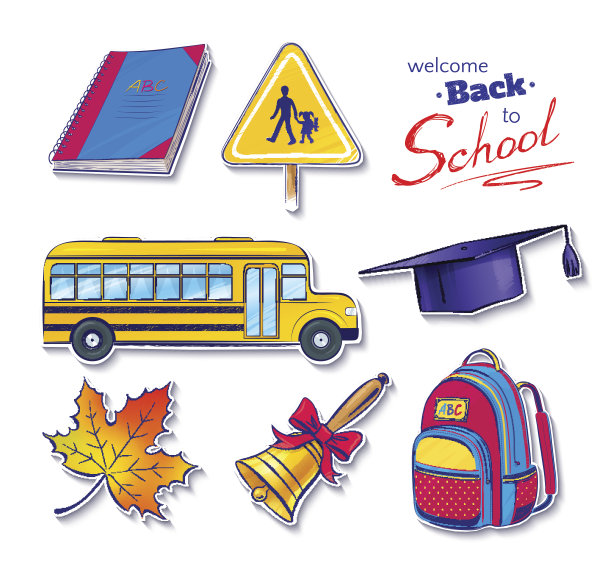 回到学校向量集。图片下载