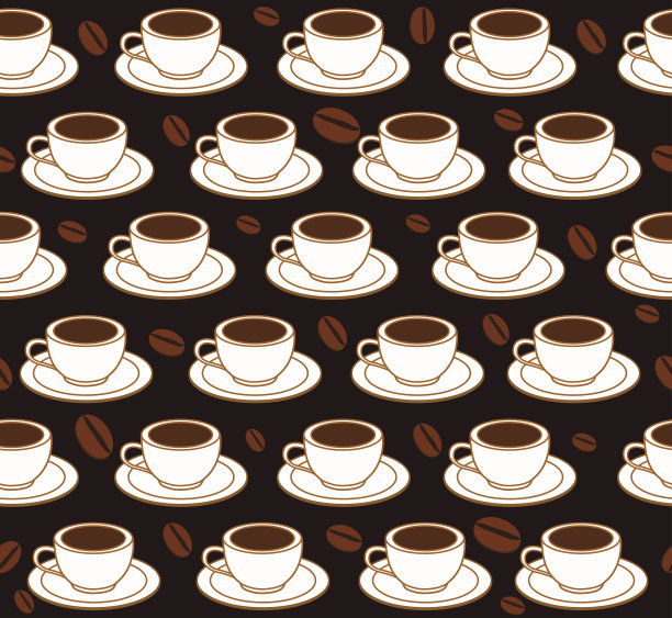 咖啡杯无缝图案图片下载