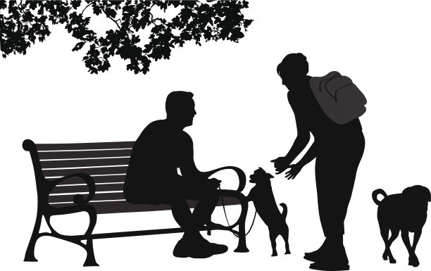 一对夫妇坐在长椅上图片下载