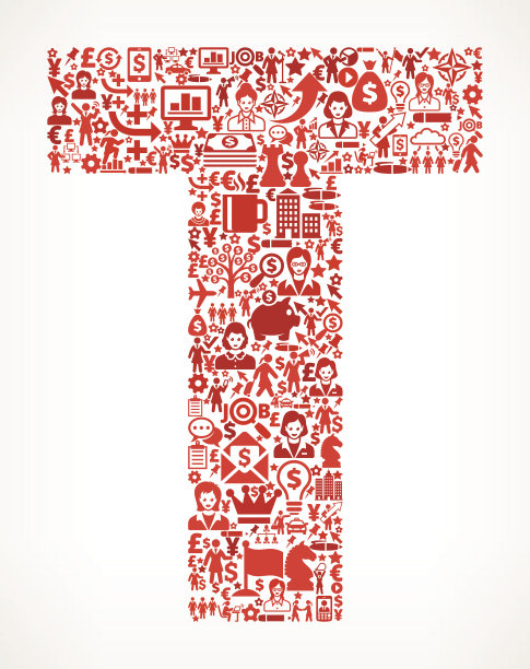 字母T论金融与女商人模式背景图片下载