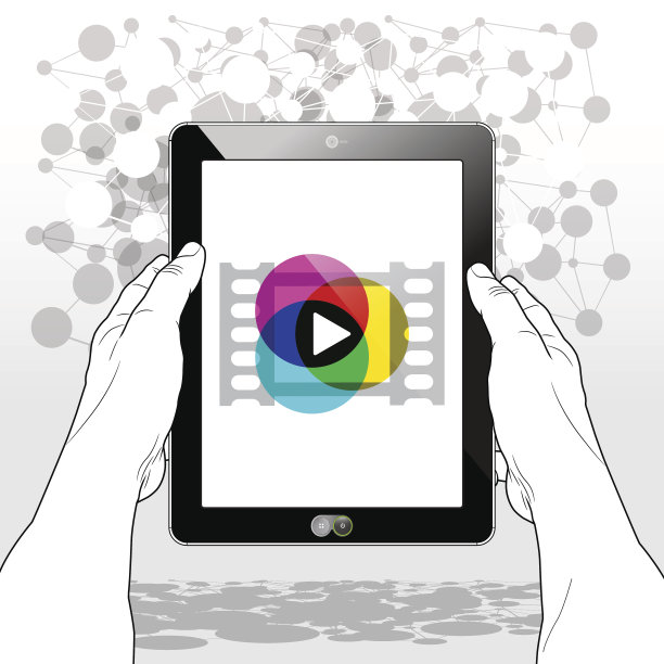 垂直平板电脑流媒体播放图片下载