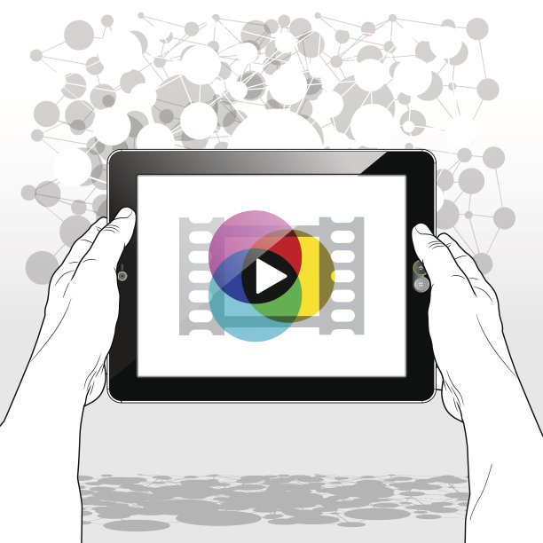 水平平板电脑流媒体播放图片下载