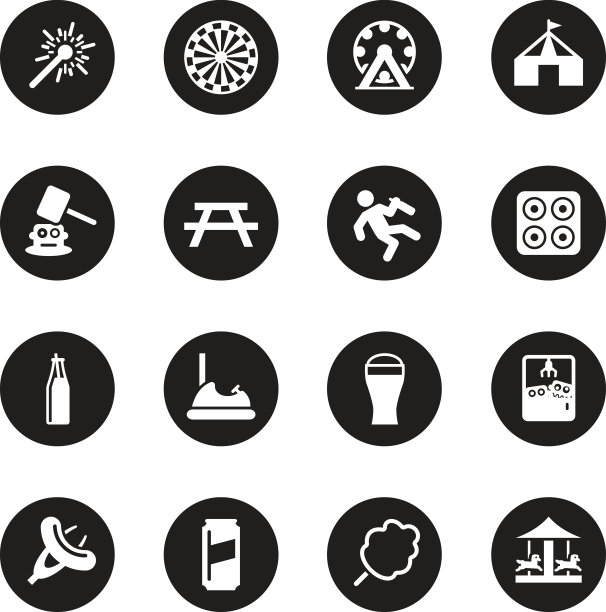 节日图标-黑圈系列图片下载