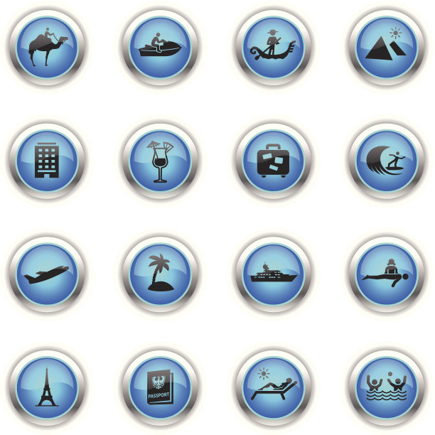 蓝色图标-度假图片下载