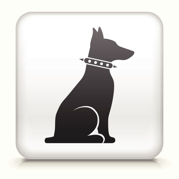 版权免费矢量图标按钮与守卫狗图标图片下载