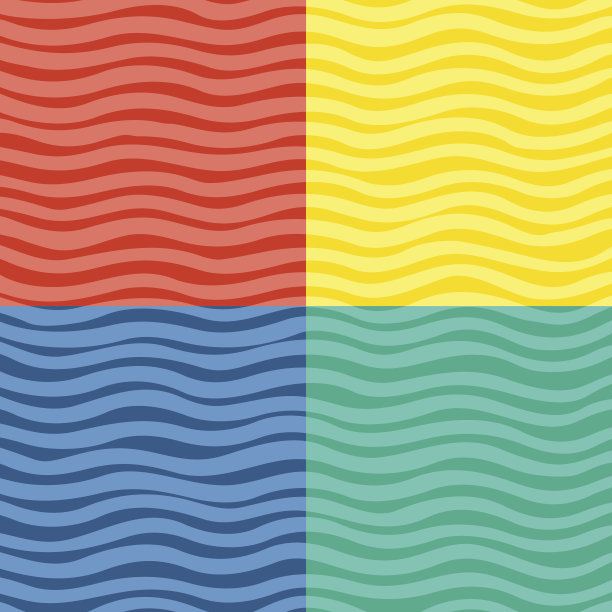 四种颜色变化中的波背景图片下载