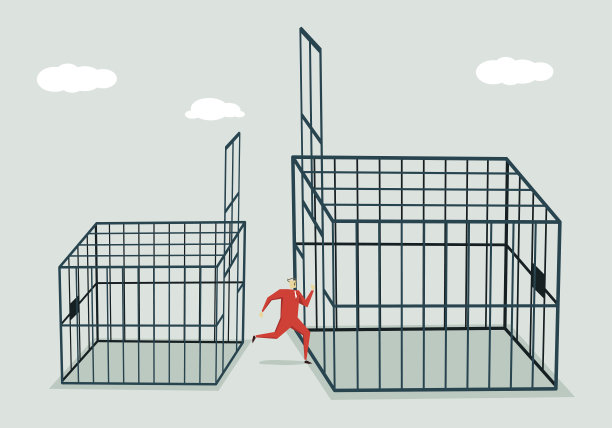 笼子里,Prison-Illustration图片下载