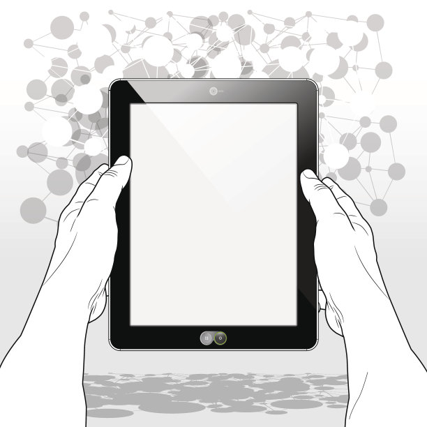 平板电脑正面垂直空白图片下载