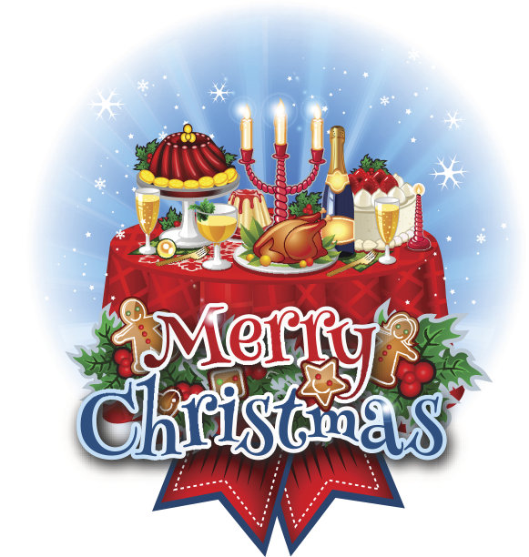 圣诞节餐桌上图片下载