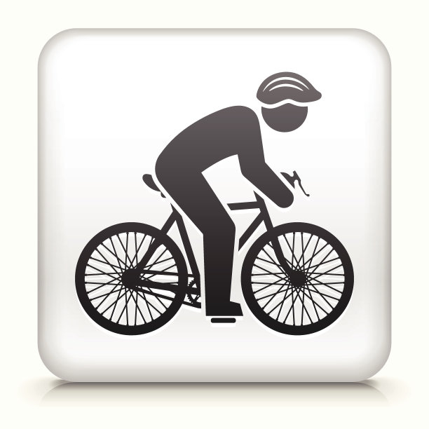 免版税矢量图标按钮与摩托车图标图片下载