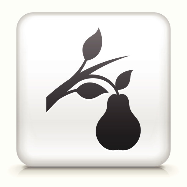 版税免费矢量图标按钮梨分支图片下载