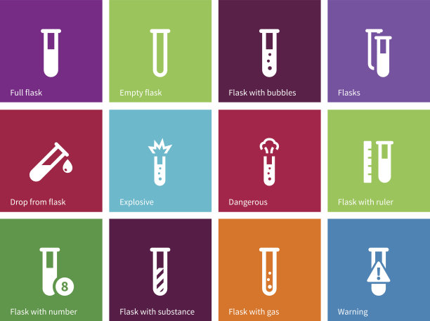 彩色背景上的管图标图片下载