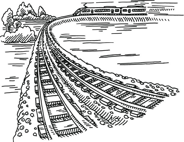 铁路轨道景观图图片下载