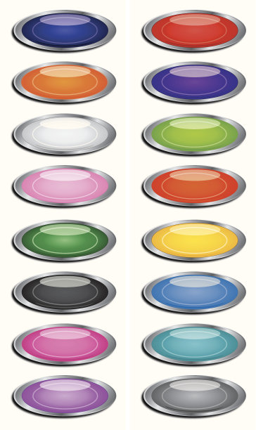 银色椭圆纽扣图片下载