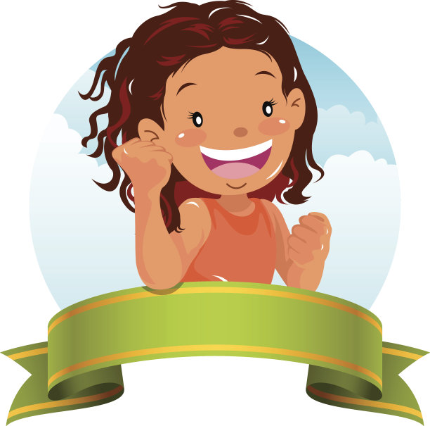 少女手持丝带banner图片下载