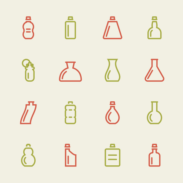 瓶子图标设置4 -颜色系列图片下载