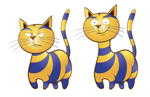 友善的猫，有面部表情图片下载