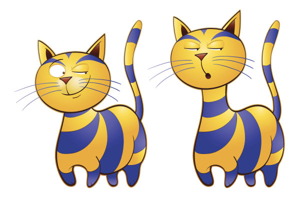 有面部表情的友好猫图片下载