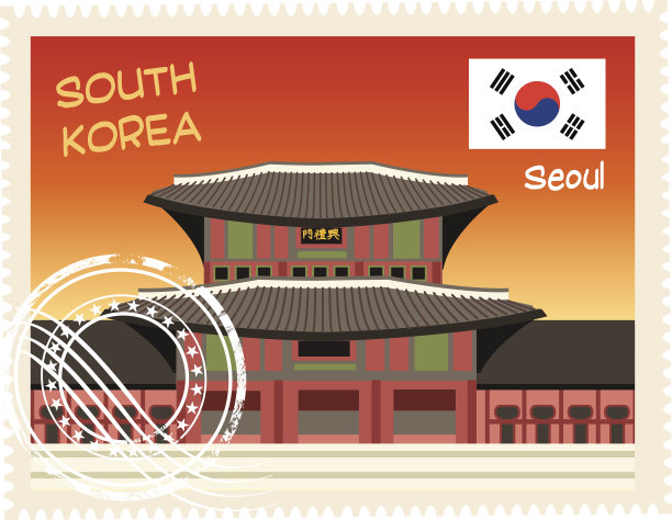 韩国的邮票图片下载