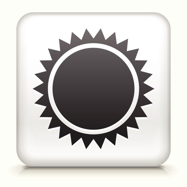 太阳矢量按钮图标图片下载