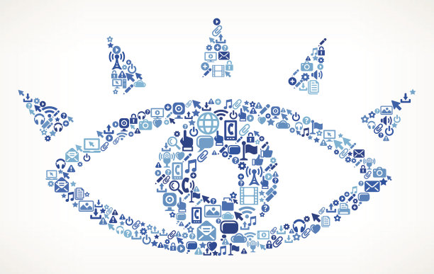 人眼对矢量技术模式的背景图片下载