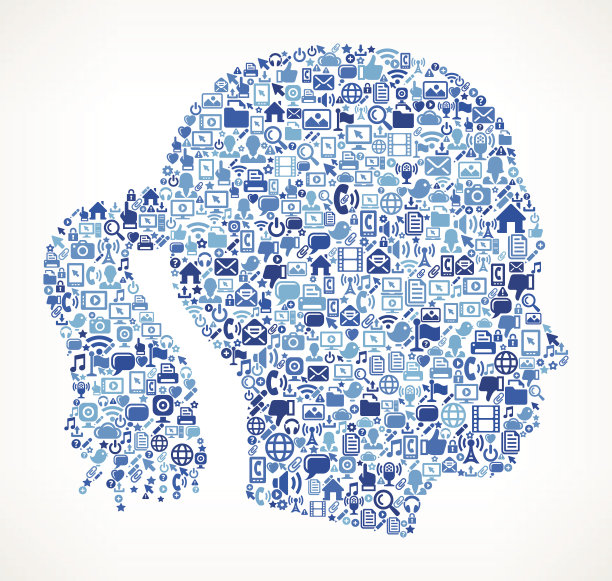 女性简介矢量技术模式背景图片下载